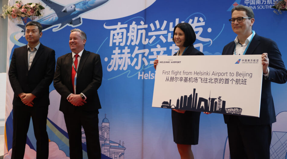 China Southern Airwaysin avaus Helsingissä